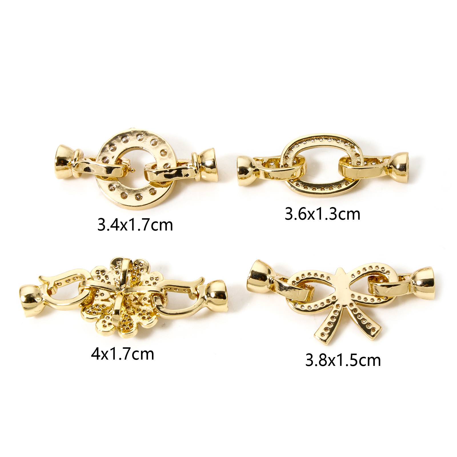 1pc Brass Fold Over Clasps Gol - đánh giá và giá Circle Hook Set