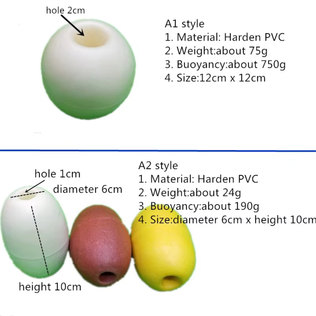 Cứng PVC xốp nổi bóng nuôi trồ - đánh giá và giá Fishing Equipment Tools