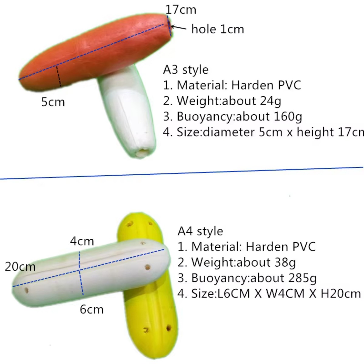 Cứng PVC xốp nổi bóng nuôi trồ - đánh giá và giá Fishing Equipment Tools