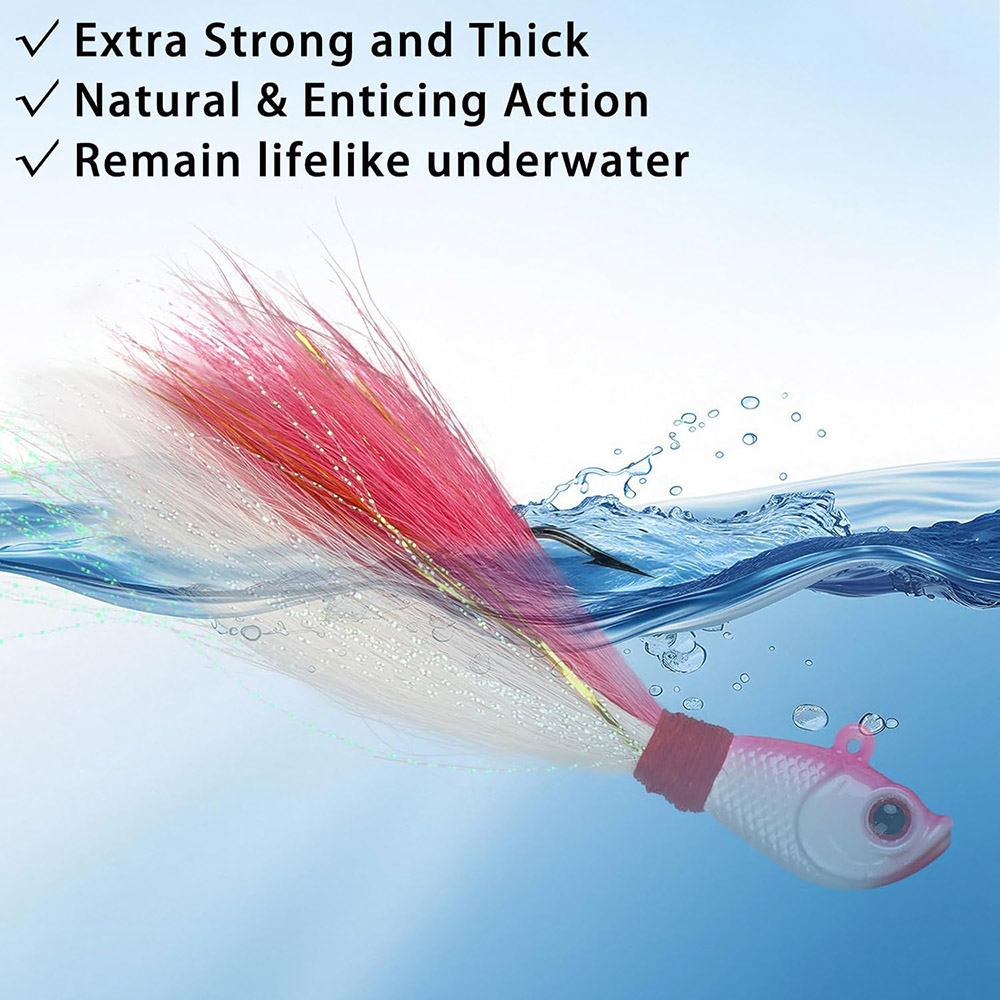 3pcs Bucktail Jigs Saltwater F - đánh giá và giá Surf Fishing Equipment